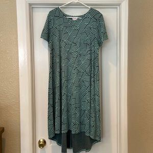 Size L LulaRoe Mint Green and Black Dress.